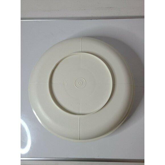 VINTAGE Tupperware Vegetable Chip Dip Round Divided Serving Dish Tray With Lid - Picture 4 of 7